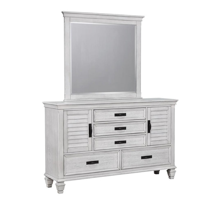 Franco Rectangular Dresser Mirror Antique White - Imperial Furniture (Las Vegas, NV) - Multi Location
