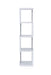 Baxter 4-shelf Bookcase White and Chrome - Imperial Furniture (Las Vegas, NV) - Multi Location