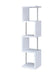 Baxter 4-shelf Bookcase White and Chrome - Imperial Furniture (Las Vegas, NV) - Multi Location