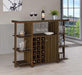 Evelio Bar Unit with Wine Bottle Storage Walnut - Imperial Furniture (Las Vegas, NV) - Multi Location