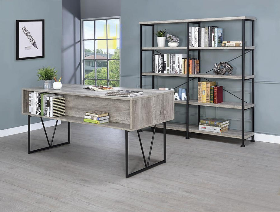 Analiese 4-drawer Writing Desk Grey Driftwood - Imperial Furniture (Las Vegas, NV) - Multi Location