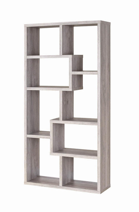Theo 10-shelf Bookcase Grey Driftwood - Imperial Furniture (Las Vegas, NV) - Multi Location