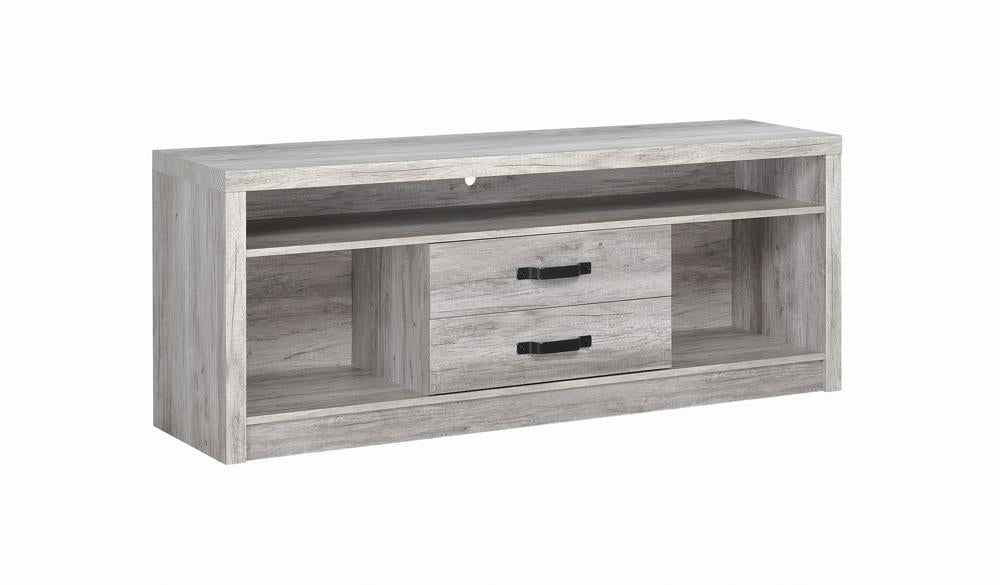 Burke 2-drawer TV Console Grey Driftwood - Imperial Furniture (Las Vegas, NV) - Multi Location