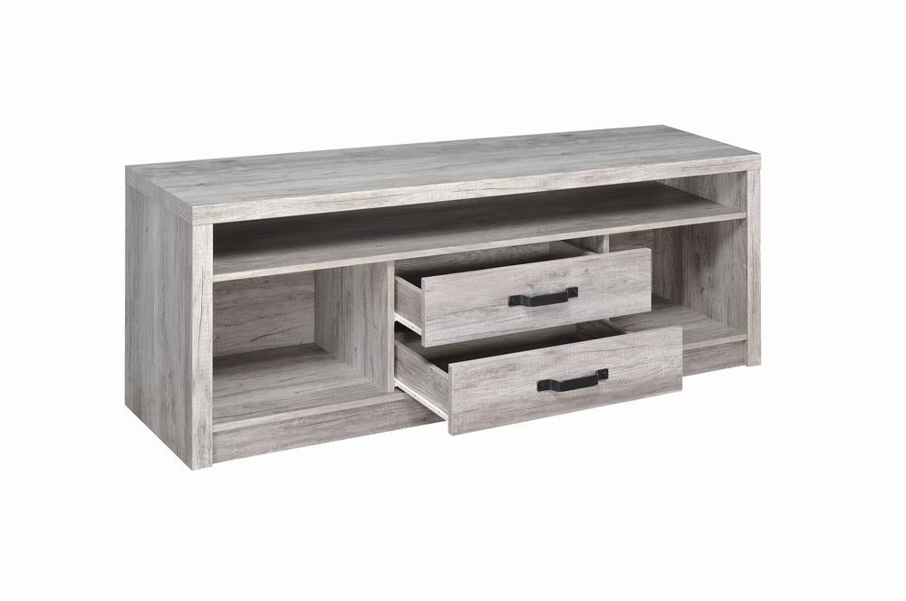 Burke 2-drawer TV Console Grey Driftwood - Imperial Furniture (Las Vegas, NV) - Multi Location