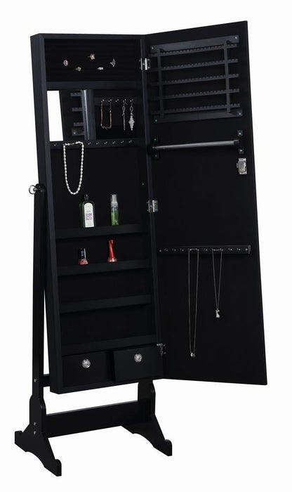 Tutuola Jewelry Cheval Mirror Black - Imperial Furniture (Las Vegas, NV) - Multi Location