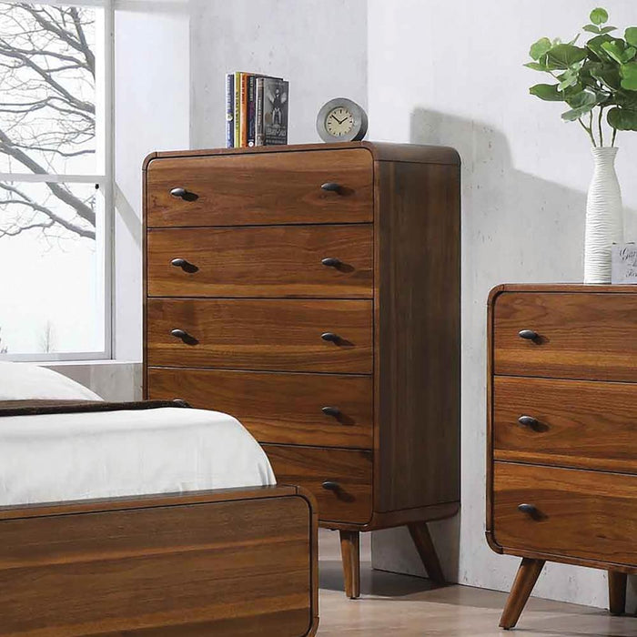 Robyn 5-drawer Chest Dark Walnut - Imperial Furniture (Las Vegas, NV) - Multi Location