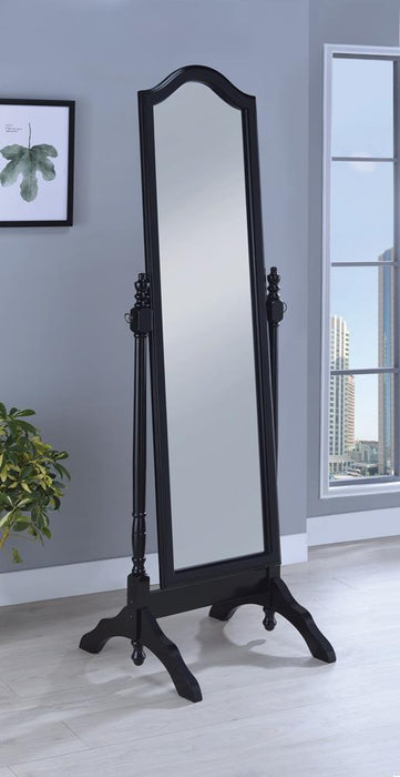 Cabot Rectangular Cheval Mirror with Arched Top Black - Imperial Furniture (Las Vegas, NV) - Multi Location