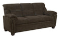 Clementine Upholstered Sofa with Nailhead Trim Brown - Imperial Furniture (Las Vegas, NV) - Multi Location