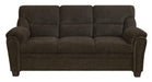 Clementine Upholstered Sofa with Nailhead Trim Brown - Imperial Furniture (Las Vegas, NV) - Multi Location