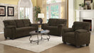 Clementine Upholstered Loveseat with Nailhead Trim Brown - Imperial Furniture (Las Vegas, NV) - Multi Location