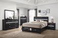 Miranda California King. E.King, & Queen 2-drawer Storage Bed Black & White - Imperial Furniture (Las Vegas, NV) - Multi Location