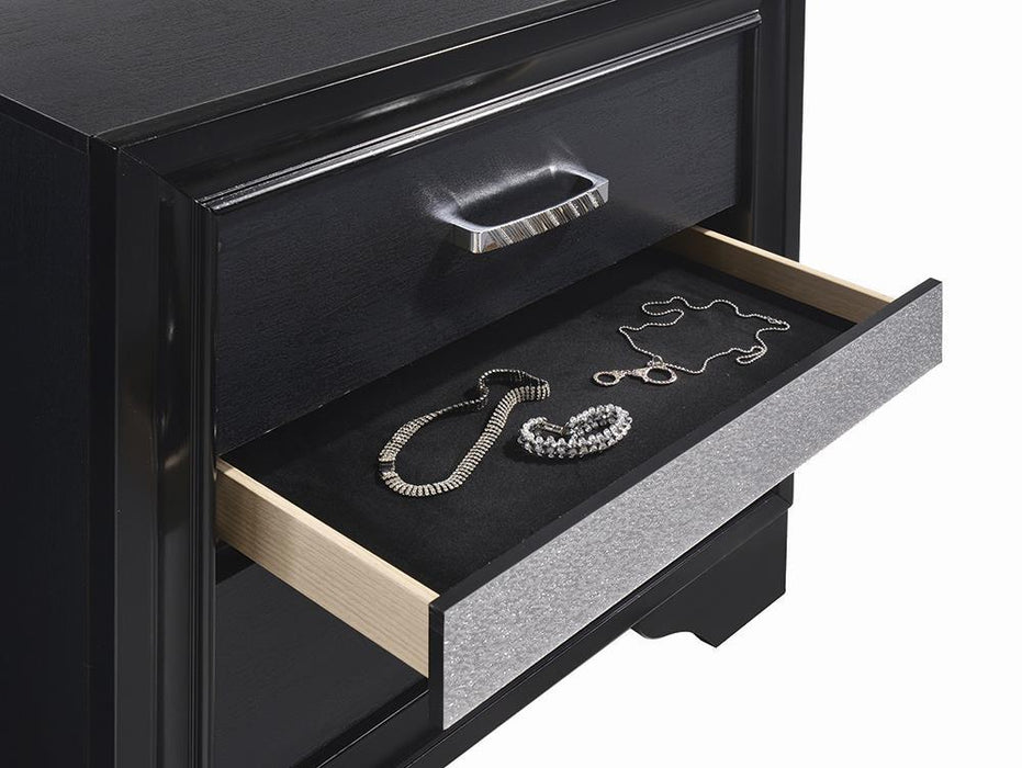 Miranda 2-drawer Nightstand Tray Black - Imperial Furniture (Las Vegas, NV) - Multi Location