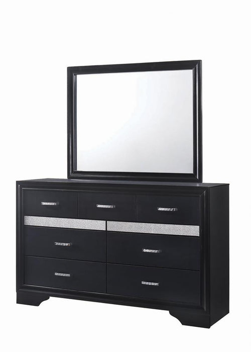 Miranda 7-drawer Dresser Black and Rhinestone - Imperial Furniture (Las Vegas, NV) - Multi Location