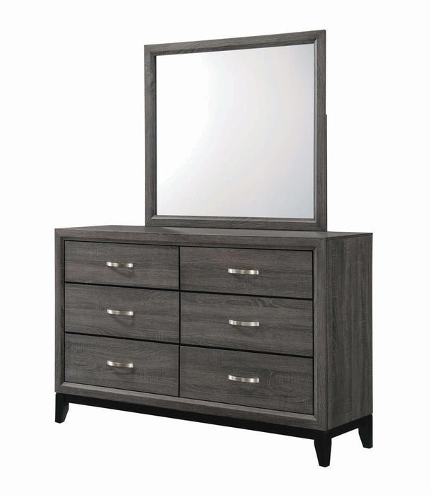 Watson 6-drawer Dresser Grey Oak and Black - Imperial Furniture (Las Vegas, NV) - Multi Location