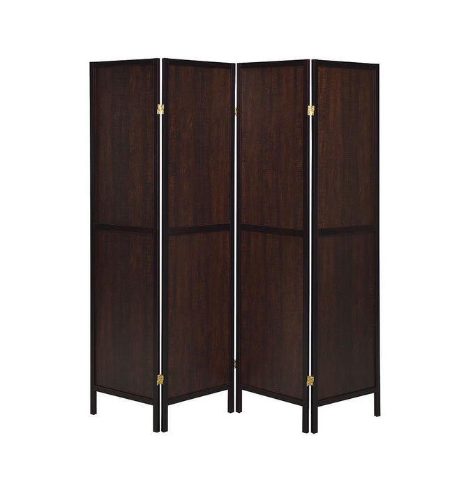 Deepika 4-panel Folding Screen Tobacco and Cappuccino - Imperial Furniture (Las Vegas, NV) - Multi Location