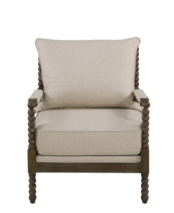 Blanchett Cushion Back Accent Chair Beige and Natural - Imperial Furniture (Las Vegas, NV) - Multi Location
