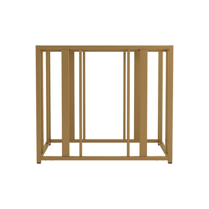Adri Metal Frame End Table Matte Brass - Imperial Furniture (Las Vegas, NV) - Multi Location