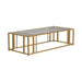 Adri Metal Frame Coffee Table Matte Brass - Imperial Furniture (Las Vegas, NV) - Multi Location