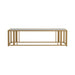 Adri Metal Frame Coffee Table Matte Brass - Imperial Furniture (Las Vegas, NV) - Multi Location