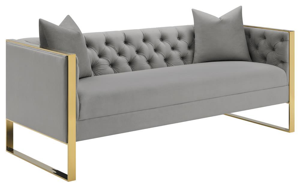 Eastbrook Tufted Back Sofa Grey - Imperial Furniture (Las Vegas, NV) - Multi Location