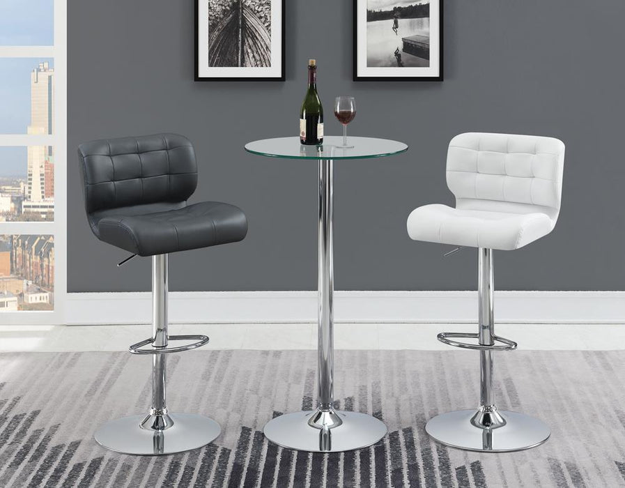 Abiline Glass Top Round Bar Table Chrome - Imperial Furniture (Las Vegas, NV) - Multi Location