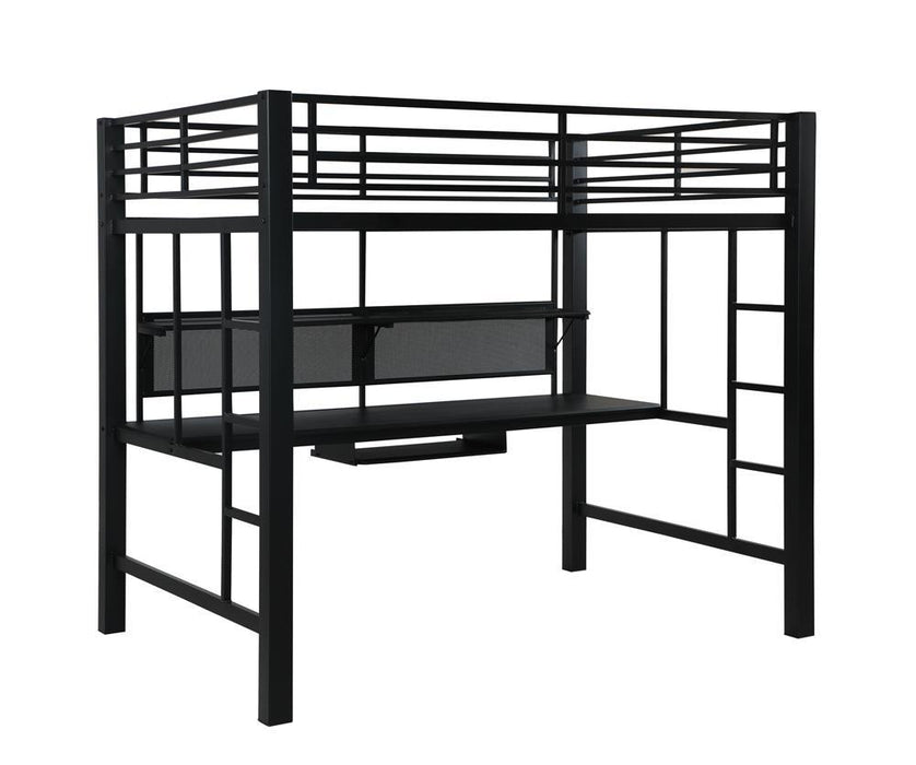 Avalon Full Workstation Loft Bed Black - Imperial Furniture (Las Vegas, NV) - Multi Location