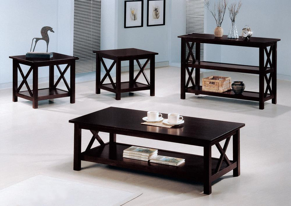 Rachelle 3-piece Occasional Table Set Deep Merlot - Imperial Furniture (Las Vegas, NV) - Multi Location