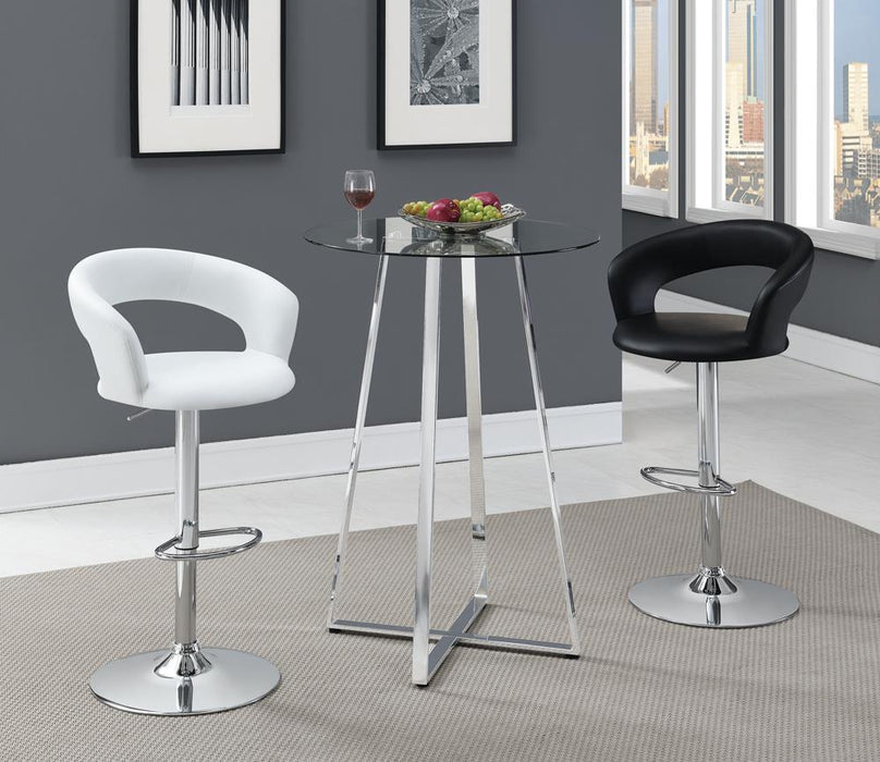Barraza 29" Adjustable Height Bar Stool Black and Chrome - Imperial Furniture (Las Vegas, NV) - Multi Location
