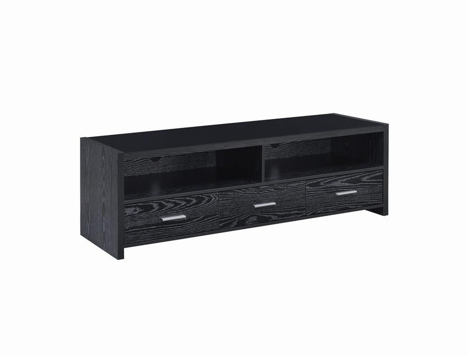 Alton 62" 3-drawer TV Console Black Oak - Imperial Furniture (Las Vegas, NV) - Multi Location