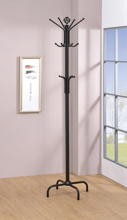 Collier 12-hook Coat Rack Black - Imperial Furniture (Las Vegas, NV) - Multi Location