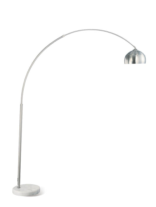 Krester Arched Floor Lamp Brushed Steel and Chrome - Imperial Furniture (Las Vegas, NV) - Multi Location