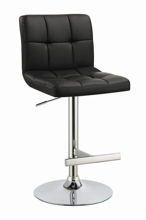 Lenny Adjustable Bar Stools Chrome and Black (Set of 2) - Imperial Furniture (Las Vegas, NV) - Multi Location