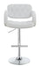 Brandi Adjustable Bar Stool Chrome and White - Imperial Furniture (Las Vegas, NV) - Multi Location