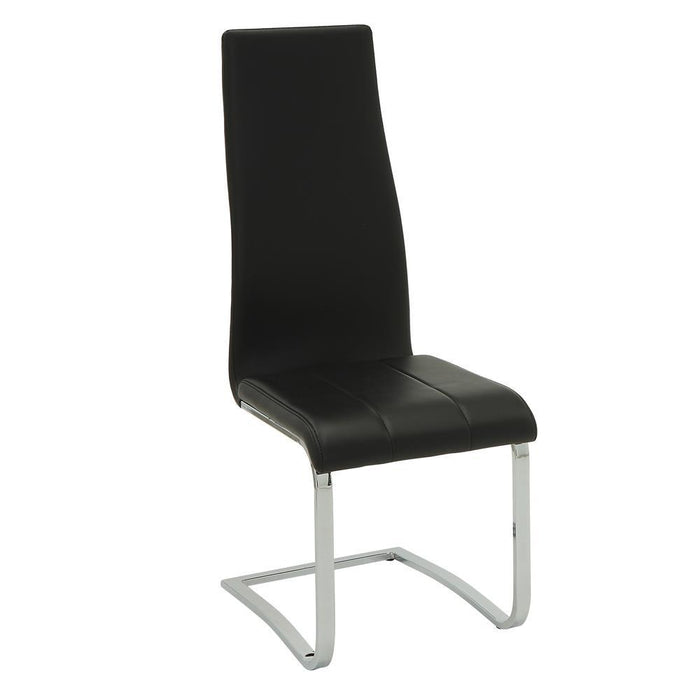 Montclair High Back Dining Chairs Black and Chrome (Set of 4) - Imperial Furniture (Las Vegas, NV) - Multi Location