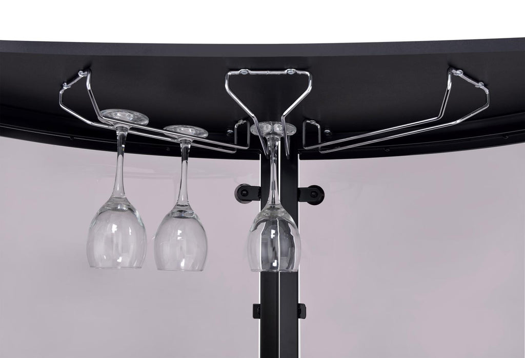 Amarillo 2-tier Bar Unit Black and Chrome - Imperial Furniture (Las Vegas, NV) - Multi Location