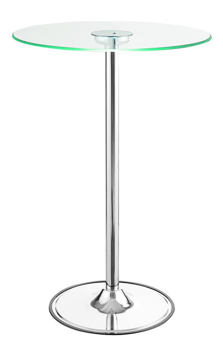 Thea LED Bar Table Chrome and Clear - Imperial Furniture (Las Vegas, NV) - Multi Location