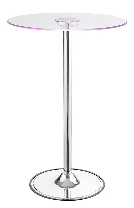 Thea LED Bar Table Chrome and Clear - Imperial Furniture (Las Vegas, NV) - Multi Location