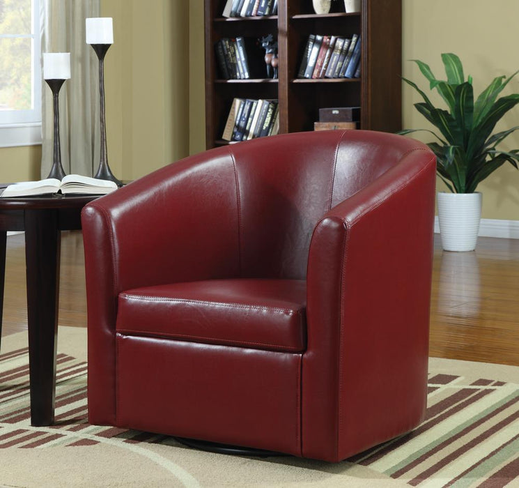 Turner Upholstery Sloped Arm Accent Swivel Chair Red - Imperial Furniture (Las Vegas, NV) - Multi Location