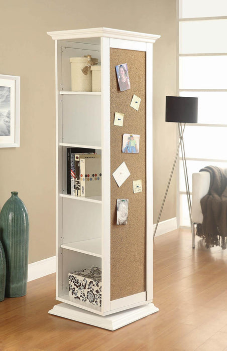 Robinsons Swivel Accent Cabinet with Cork Board White - Imperial Furniture (Las Vegas, NV) - Multi Location