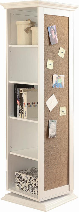 Robinsons Swivel Accent Cabinet with Cork Board White - Imperial Furniture (Las Vegas, NV) - Multi Location