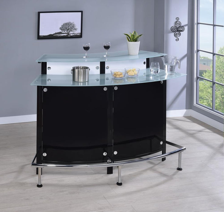 Keystone Glass Top Bar Unit Black - Imperial Furniture (Las Vegas, NV) - Multi Location