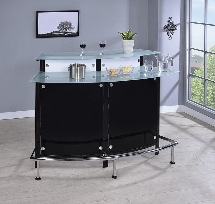 Keystone Glass Top Bar Unit Black - Imperial Furniture (Las Vegas, NV) - Multi Location