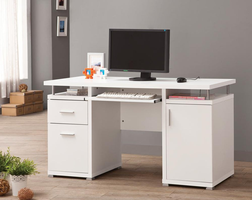 Tracy 2-drawer Computer Desk White - Imperial Furniture (Las Vegas, NV) - Multi Location
