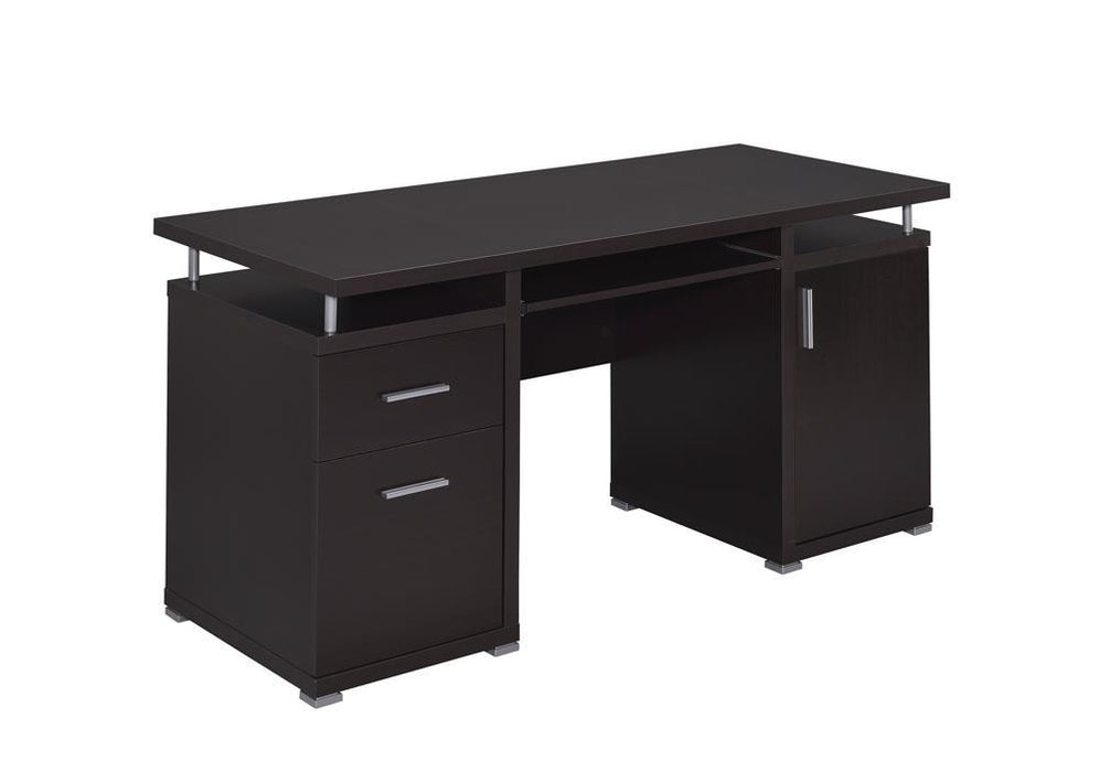 Tracy 2-drawer Computer Desk Cappuccino - Imperial Furniture (Las Vegas, NV) - Multi Location