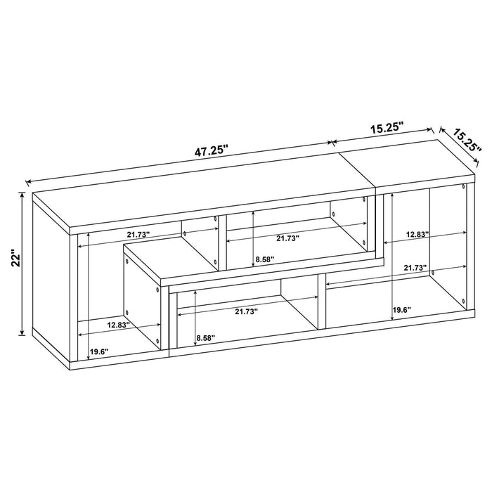 Velma Convertible TV Console and Bookcase White - Imperial Furniture (Las Vegas, NV) - Multi Location