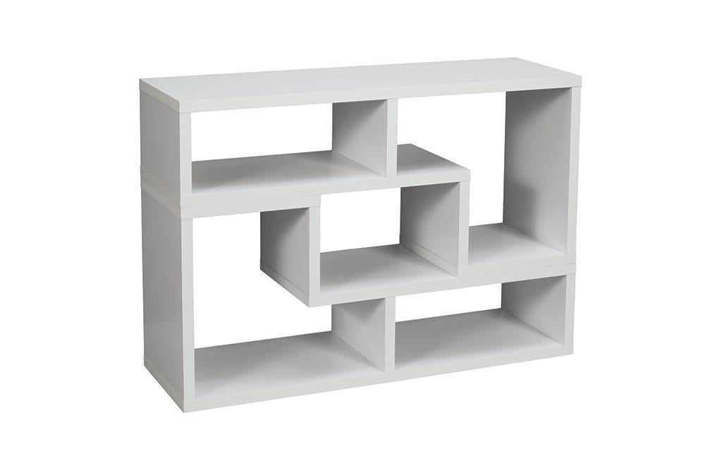 Velma Convertible TV Console and Bookcase White - Imperial Furniture (Las Vegas, NV) - Multi Location