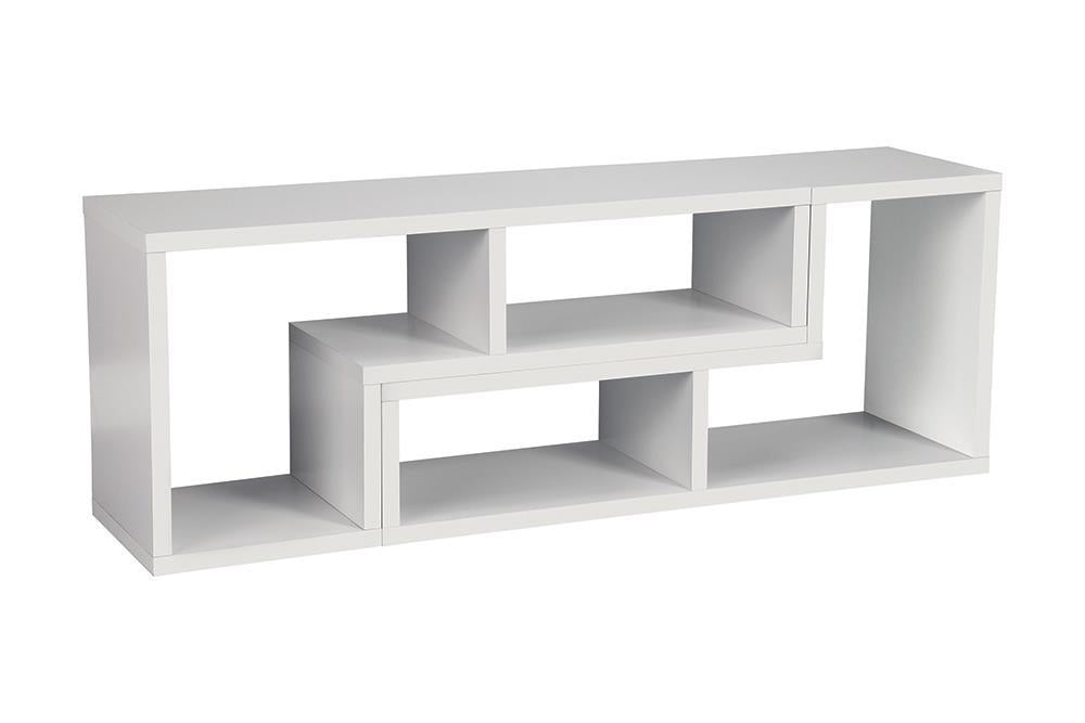Velma Convertible TV Console and Bookcase White - Imperial Furniture (Las Vegas, NV) - Multi Location