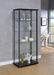 Delphinium 5-shelf Glass Curio Cabinet Black and Clear - Imperial Furniture (Las Vegas, NV) - Multi Location