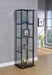 Cyclamen 4-shelf Glass Curio Cabinet Black and Clear - Imperial Furniture (Las Vegas, NV) - Multi Location