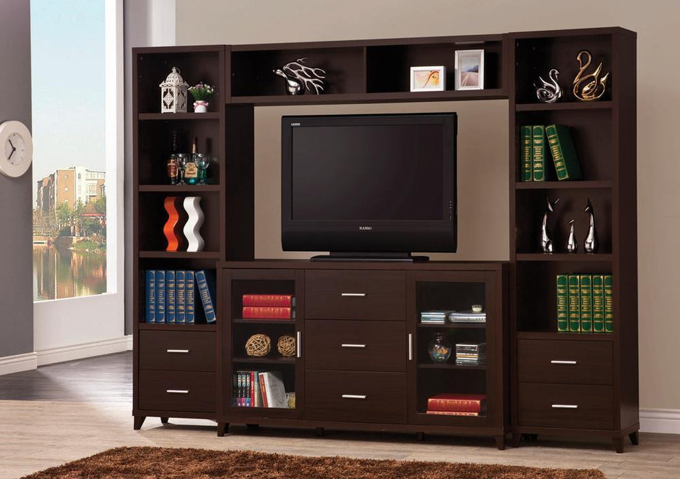 Lewes 2-door TV Stand with Adjustable Shelves Cappuccino - Imperial Furniture (Las Vegas, NV) - Multi Location